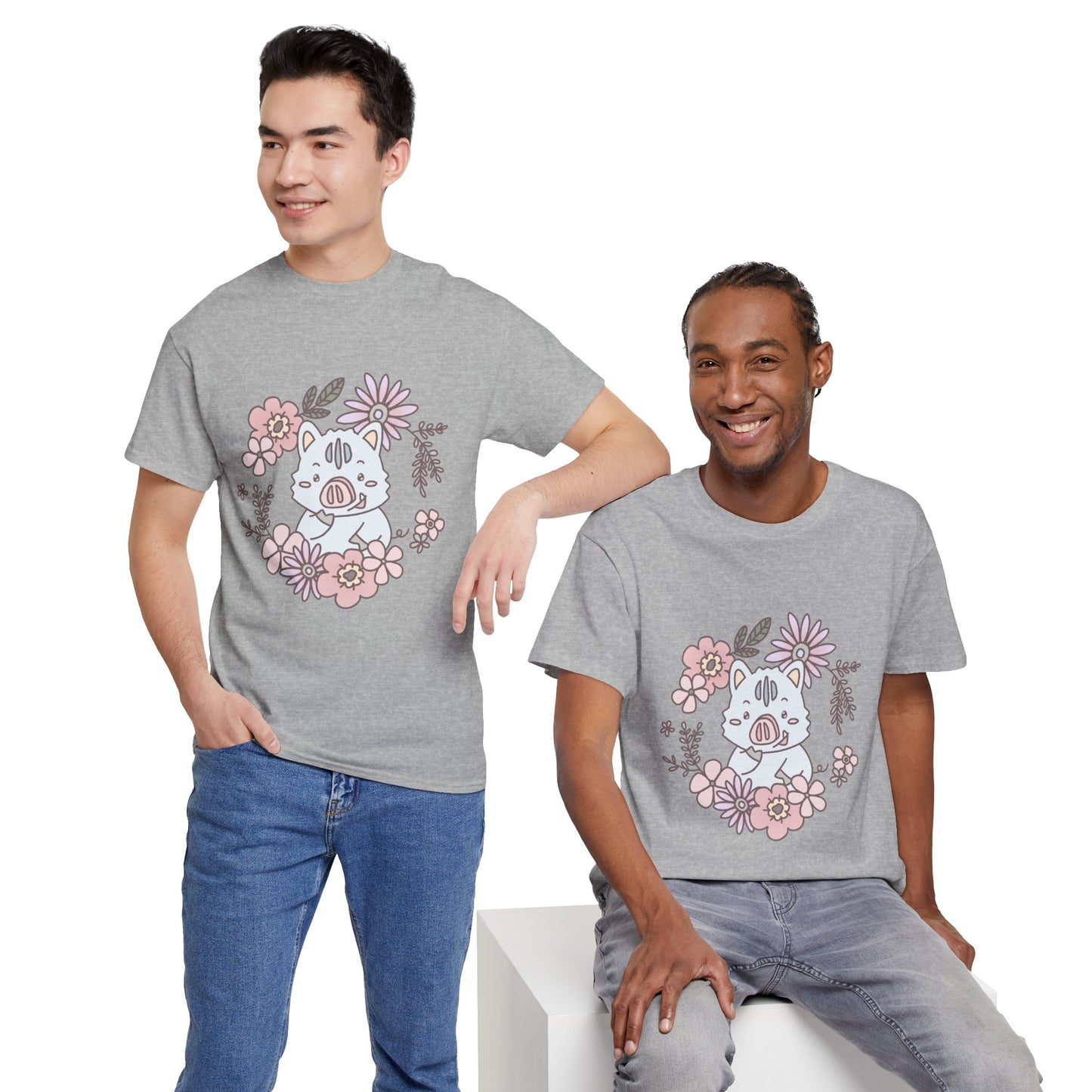 Inocchi's flower unisex shirt from organic cotton (US market)