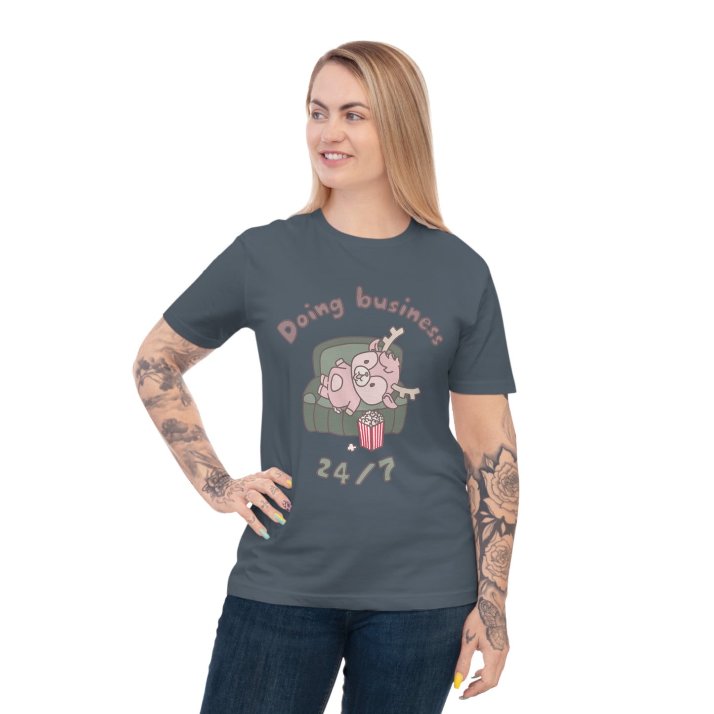 Shikataro's lazy unisex shirt from organic cotton (EU market)