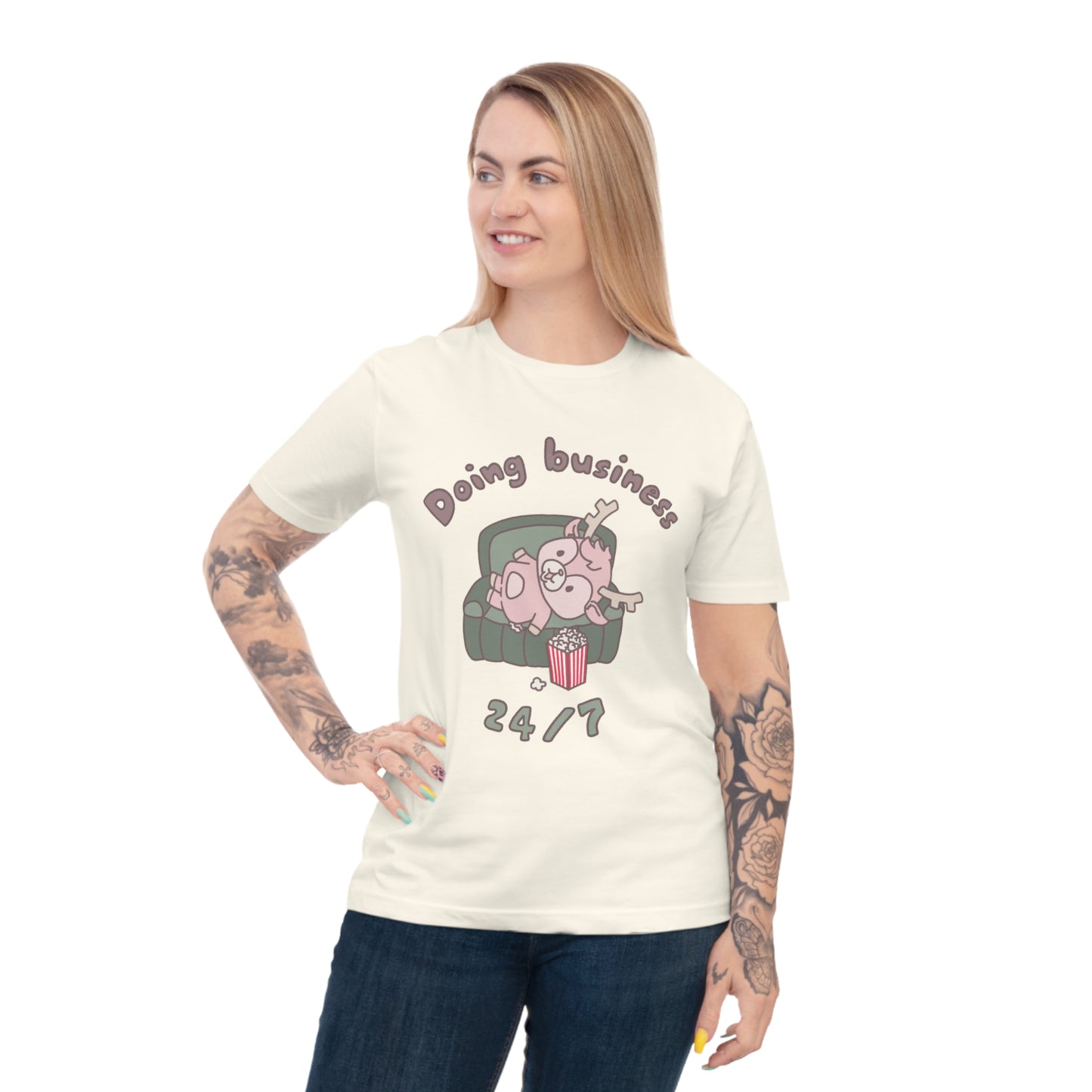 Shikataro's lazy unisex shirt from organic cotton (EU market)