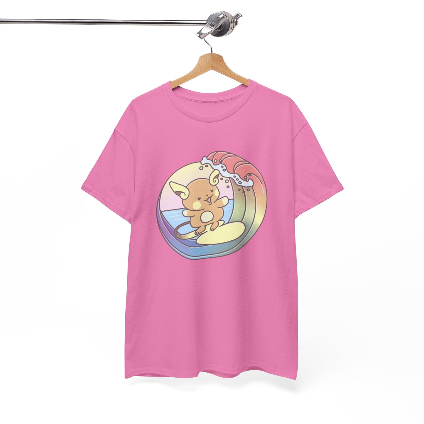 Rainbow surfer unisex shirt from organic cotton (US market)