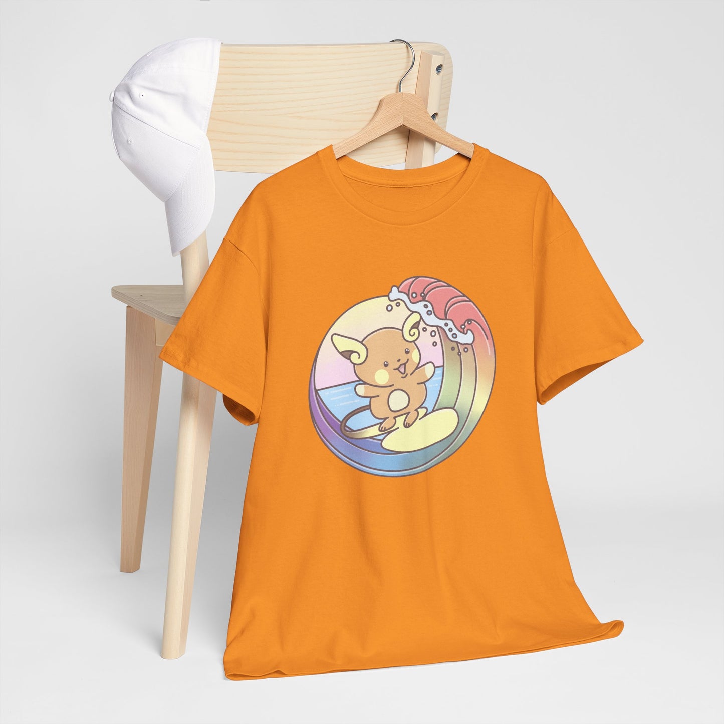 Rainbow surfer unisex shirt from organic cotton (US market)