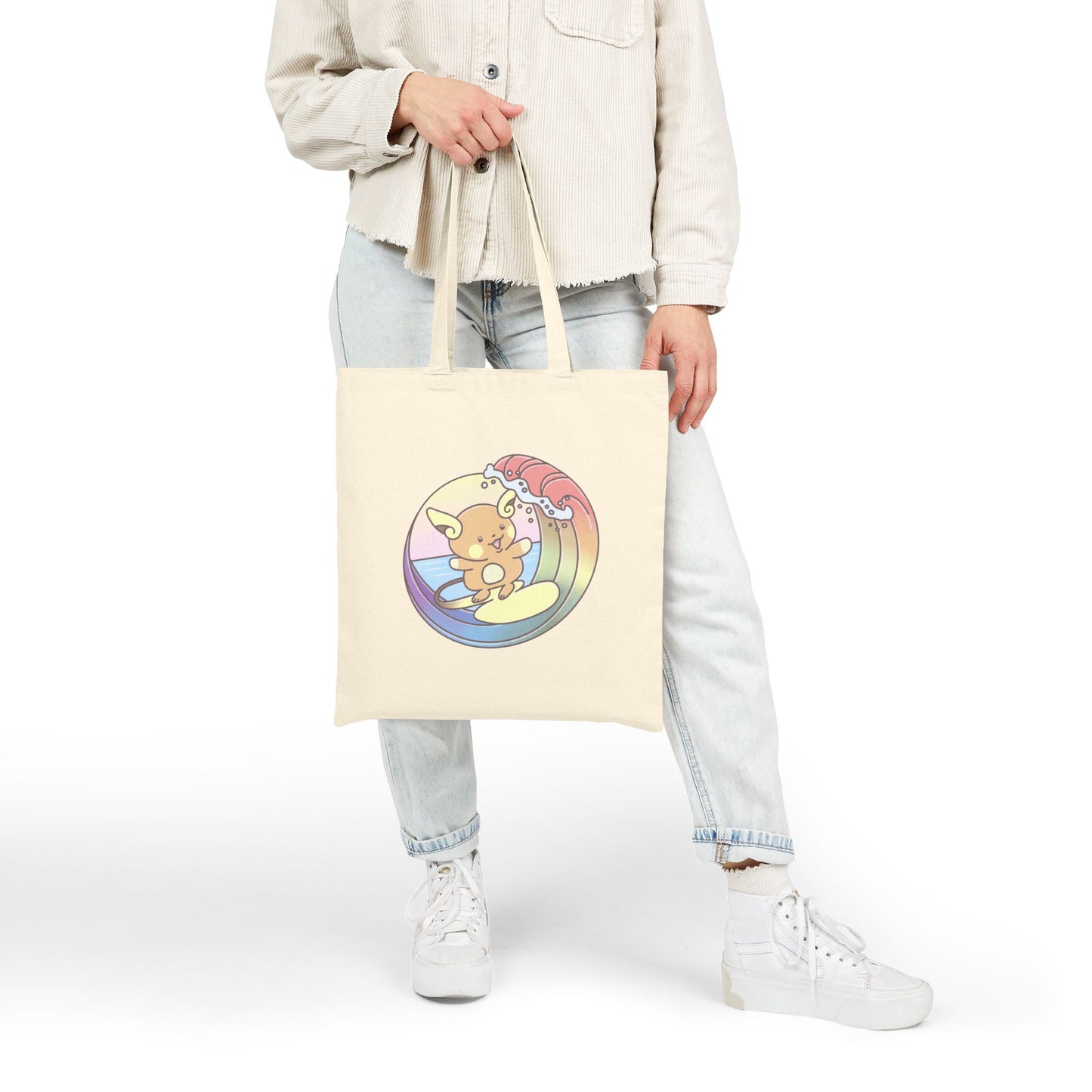 Rainbow surfer tote bag  (US market)