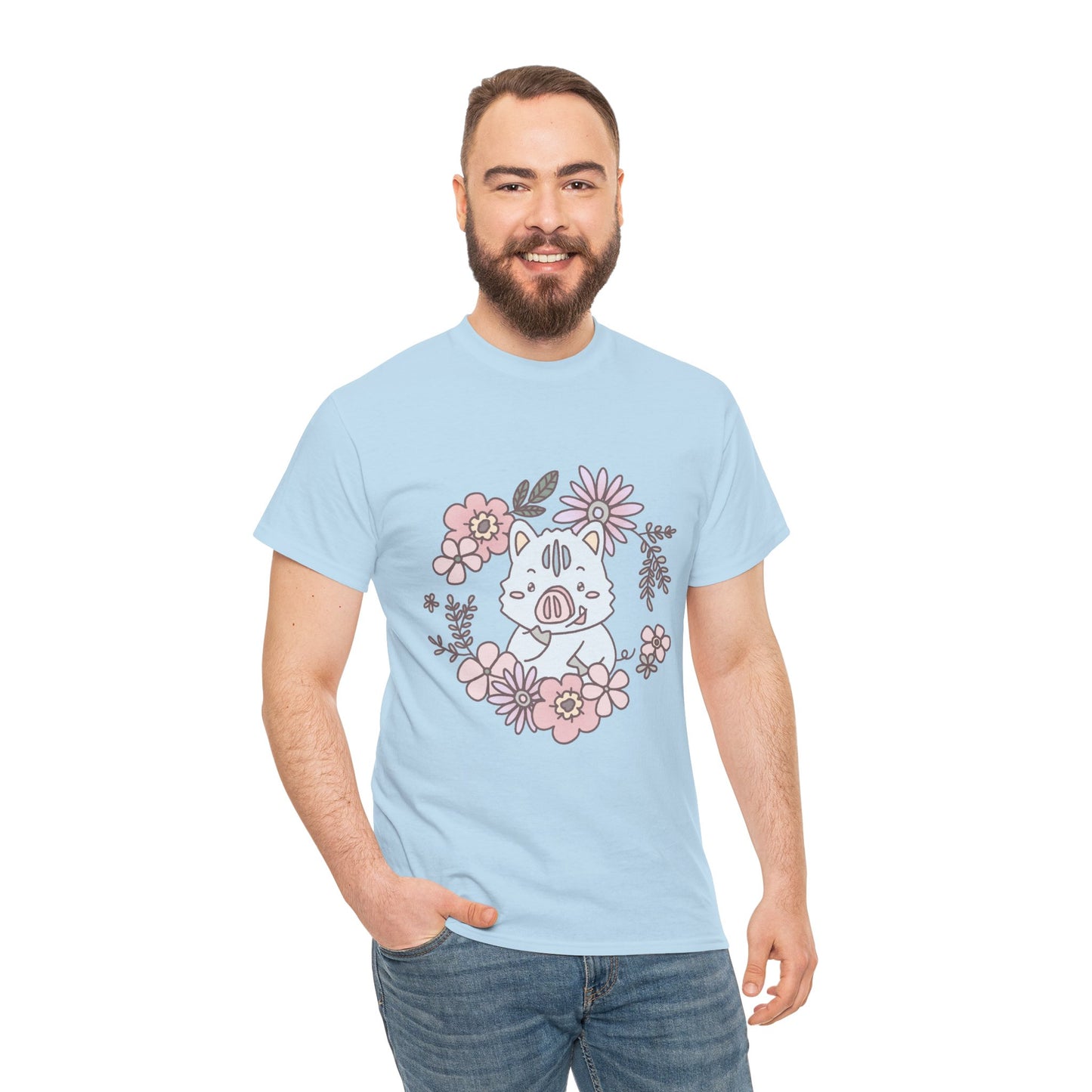Inocchi's flower unisex shirt from organic cotton (US market)