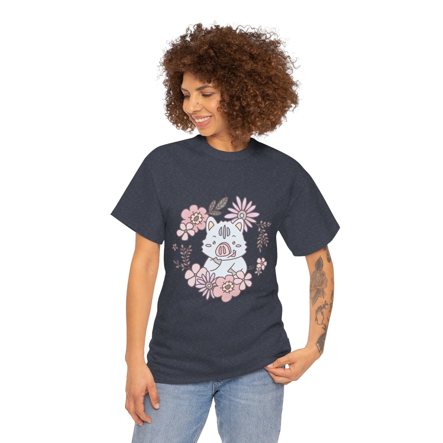 Inocchi's flower unisex shirt from organic cotton (US market)