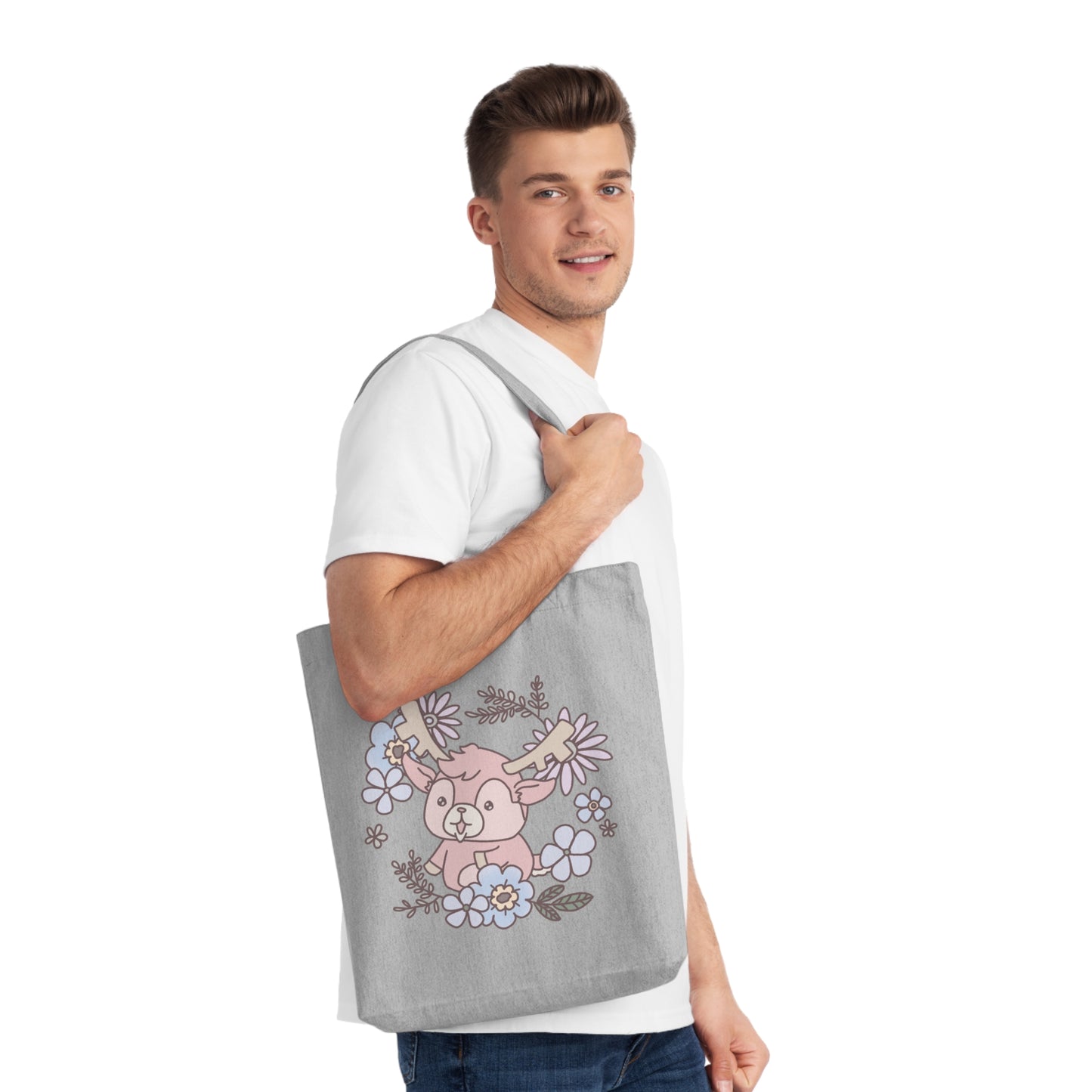Shikataro & Inocchi's two-sided spring flower tote bag  (EU market)