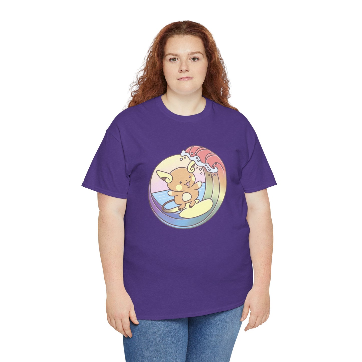 Rainbow surfer unisex shirt from organic cotton (US market)