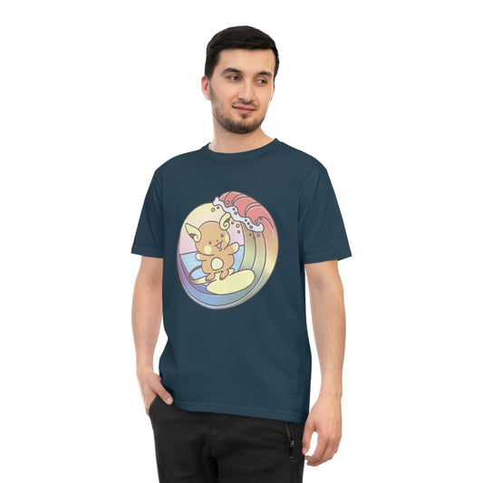 Rainbow surfer unisex shirt from organic cotton (EU market)