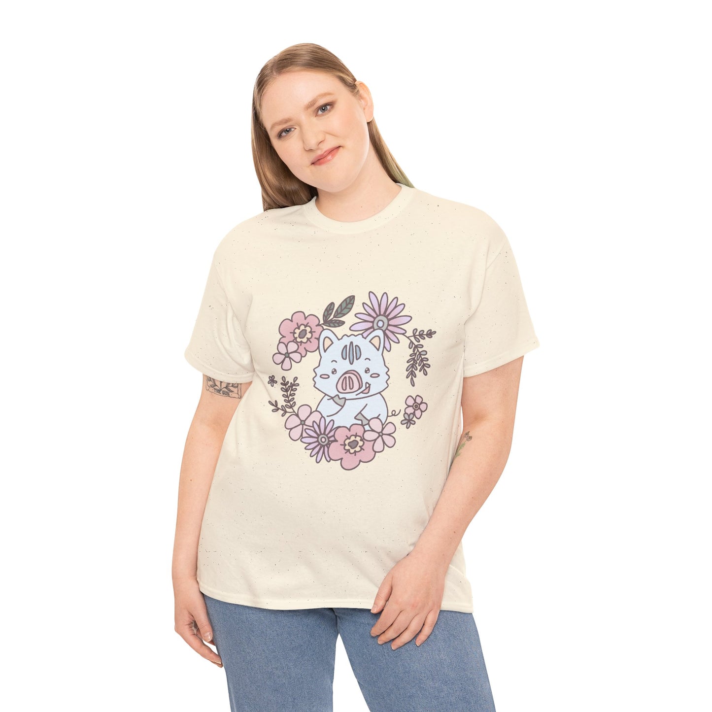 Inocchi's flower unisex shirt from organic cotton (US market)