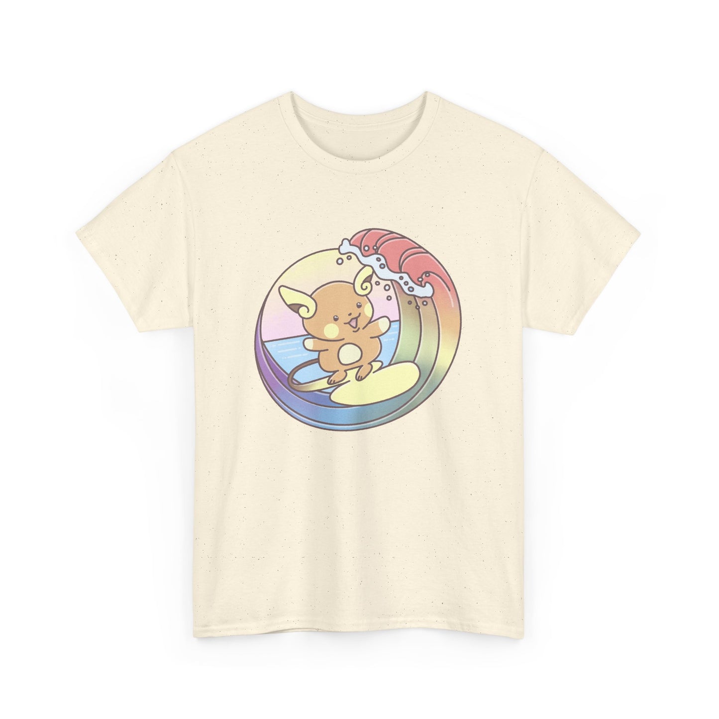 Rainbow surfer unisex shirt from organic cotton (US market)