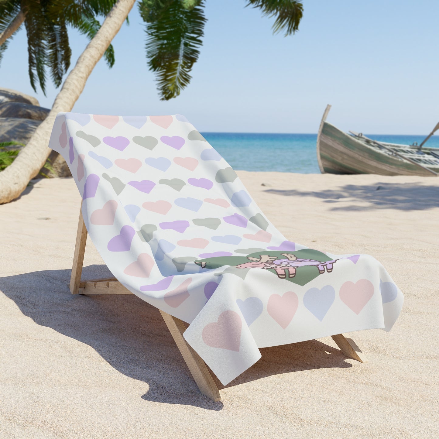 Shikataro's cute romantic beach towel (US)