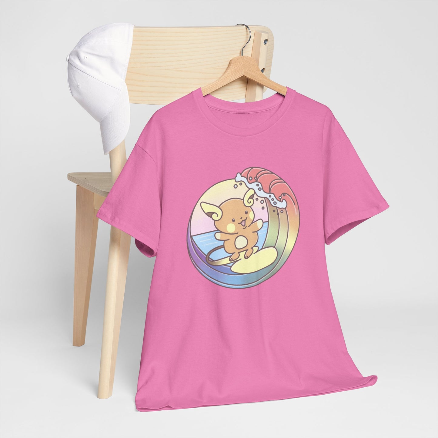 Rainbow surfer unisex shirt from organic cotton (US market)