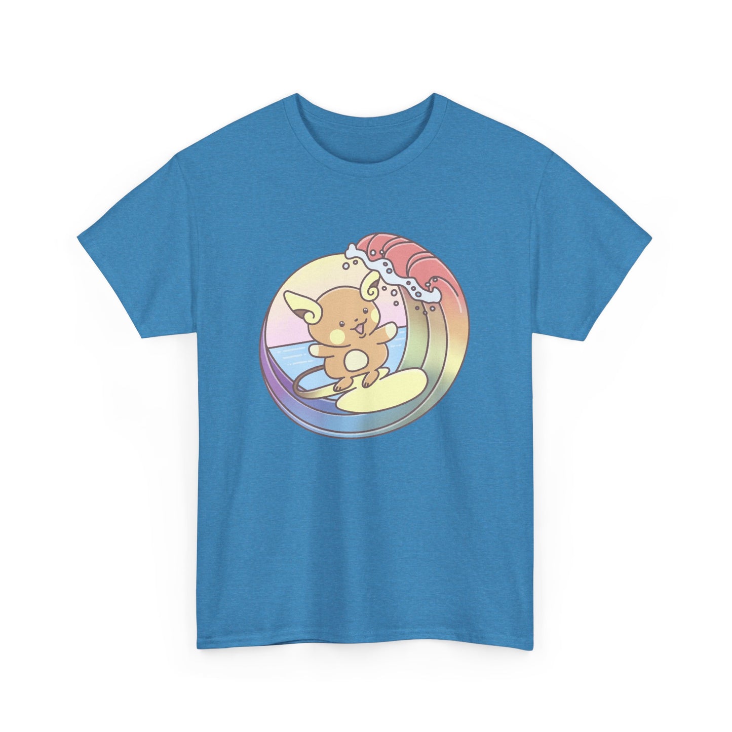 Rainbow surfer unisex shirt from organic cotton (US market)