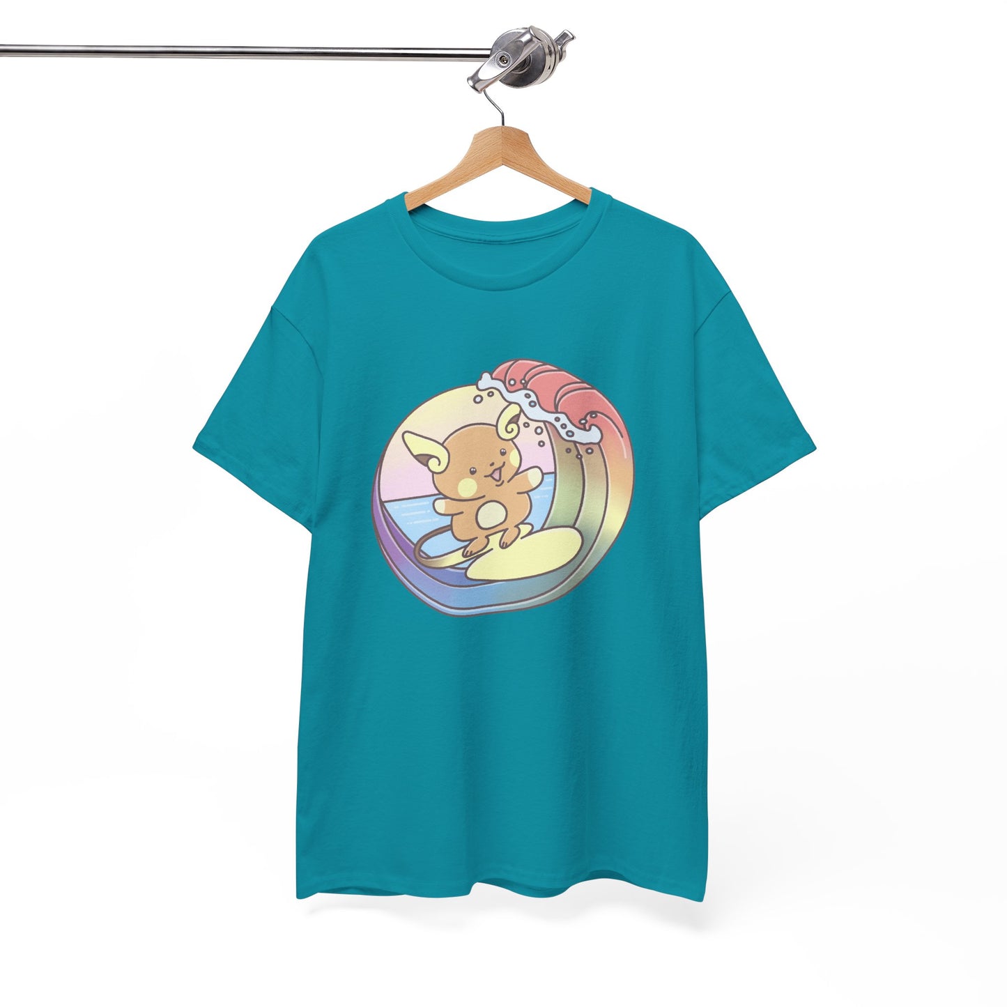 Rainbow surfer unisex shirt from organic cotton (US market)