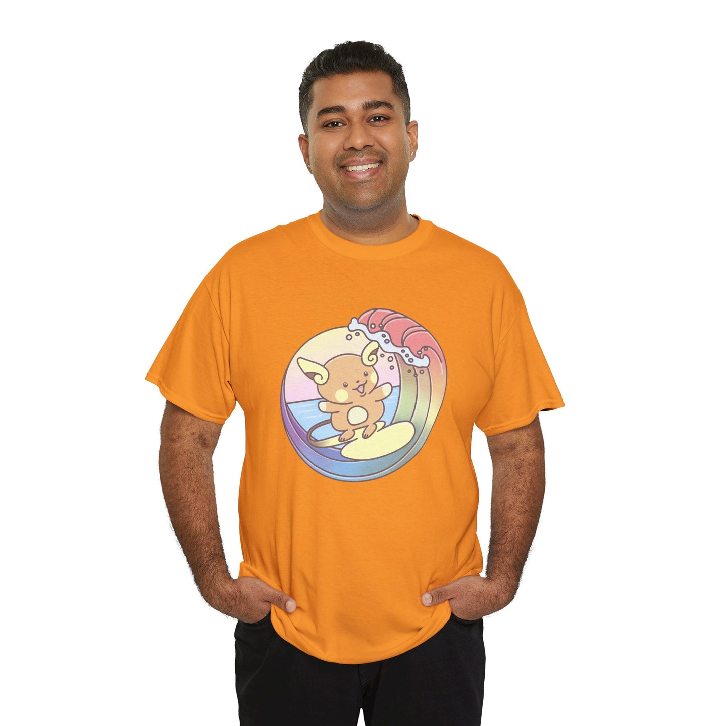 Rainbow surfer unisex shirt from organic cotton (US market)