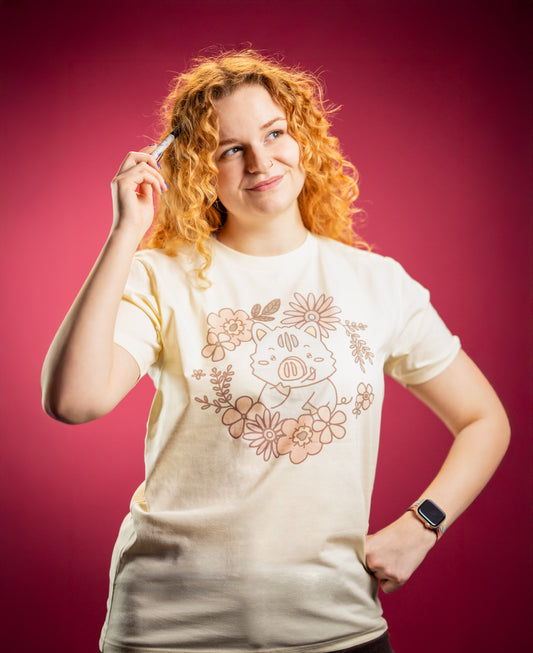 Inocchi's flower unisex shirt from organic cotton (EU market)