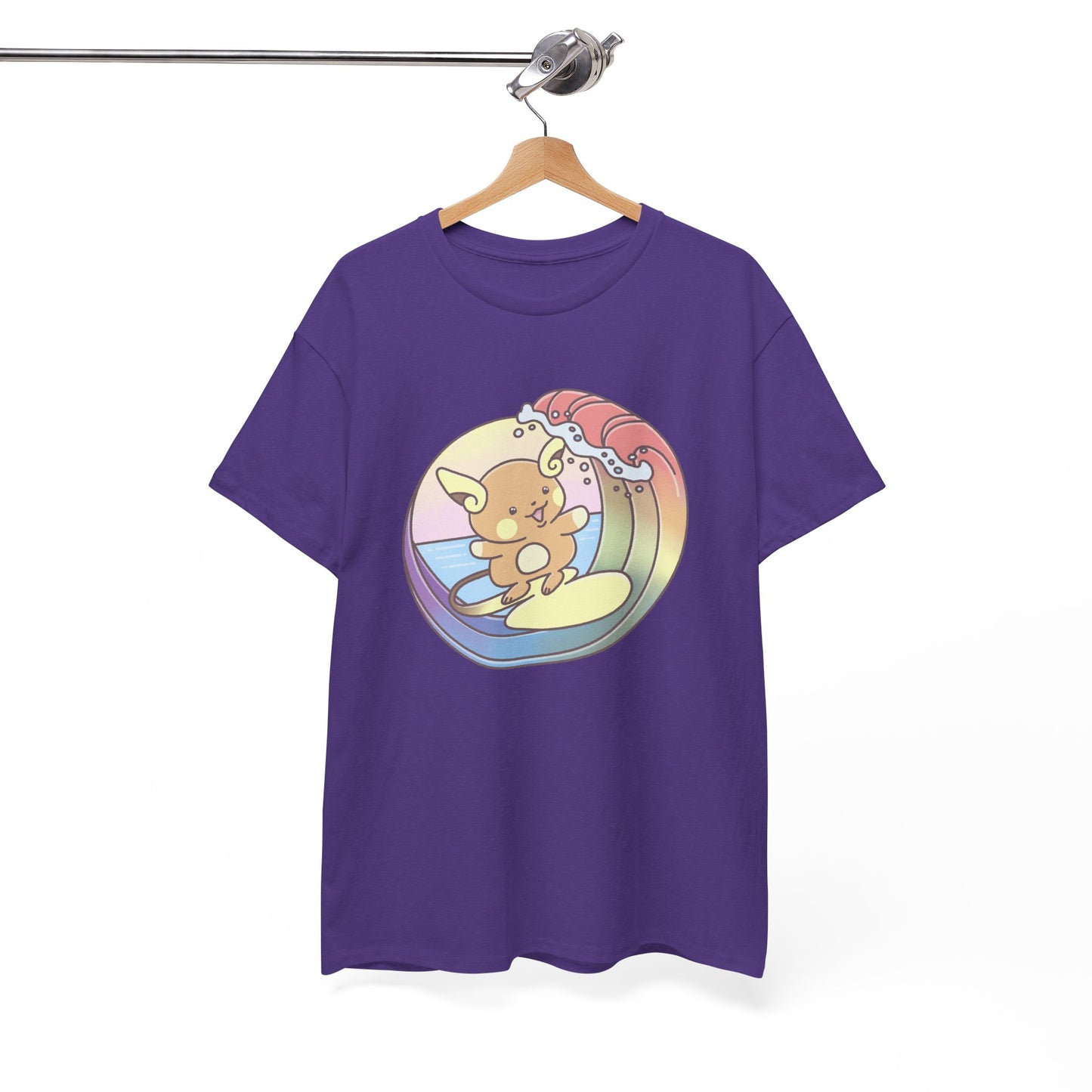 Rainbow surfer unisex shirt from organic cotton (US market)