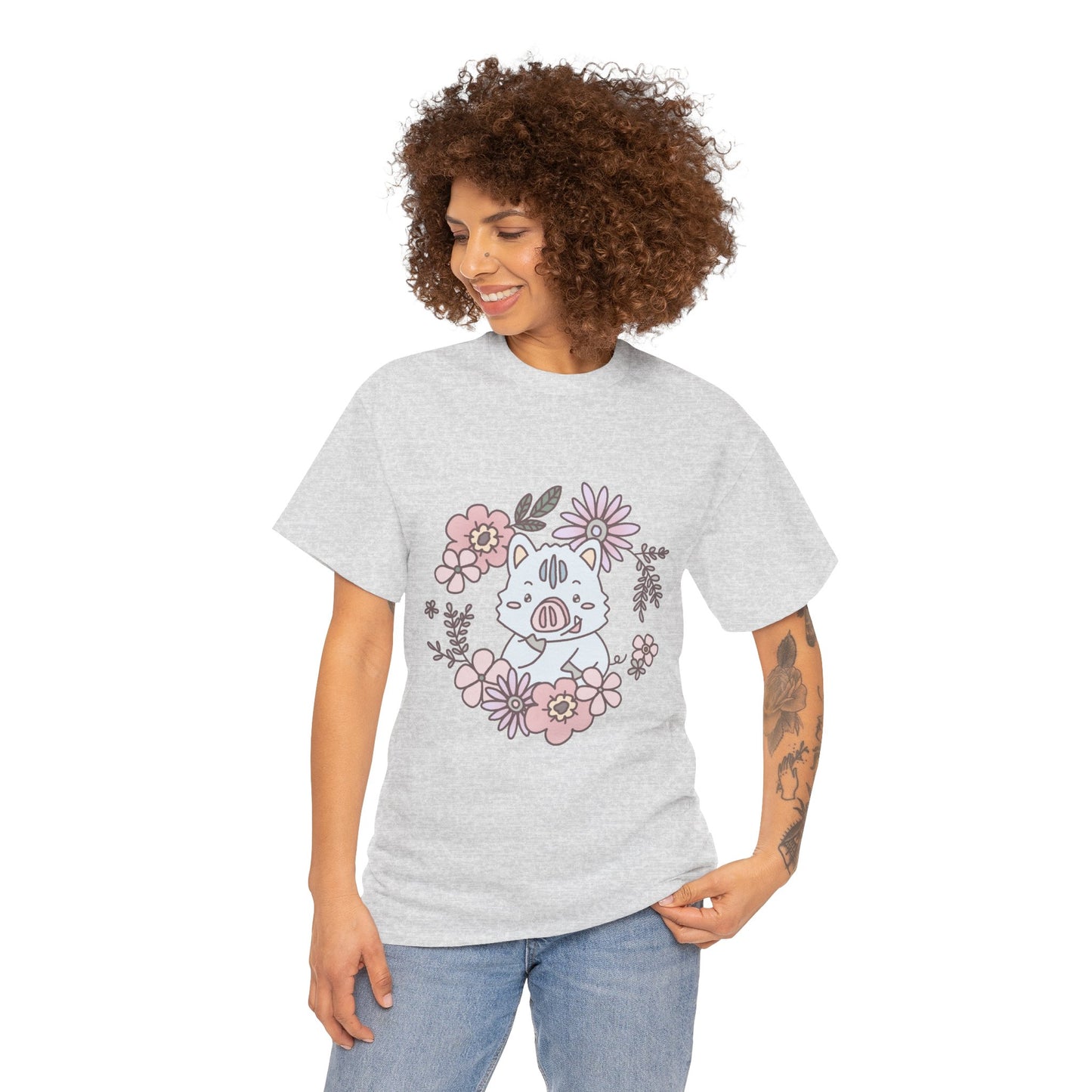 Inocchi's flower unisex shirt from organic cotton (US market)