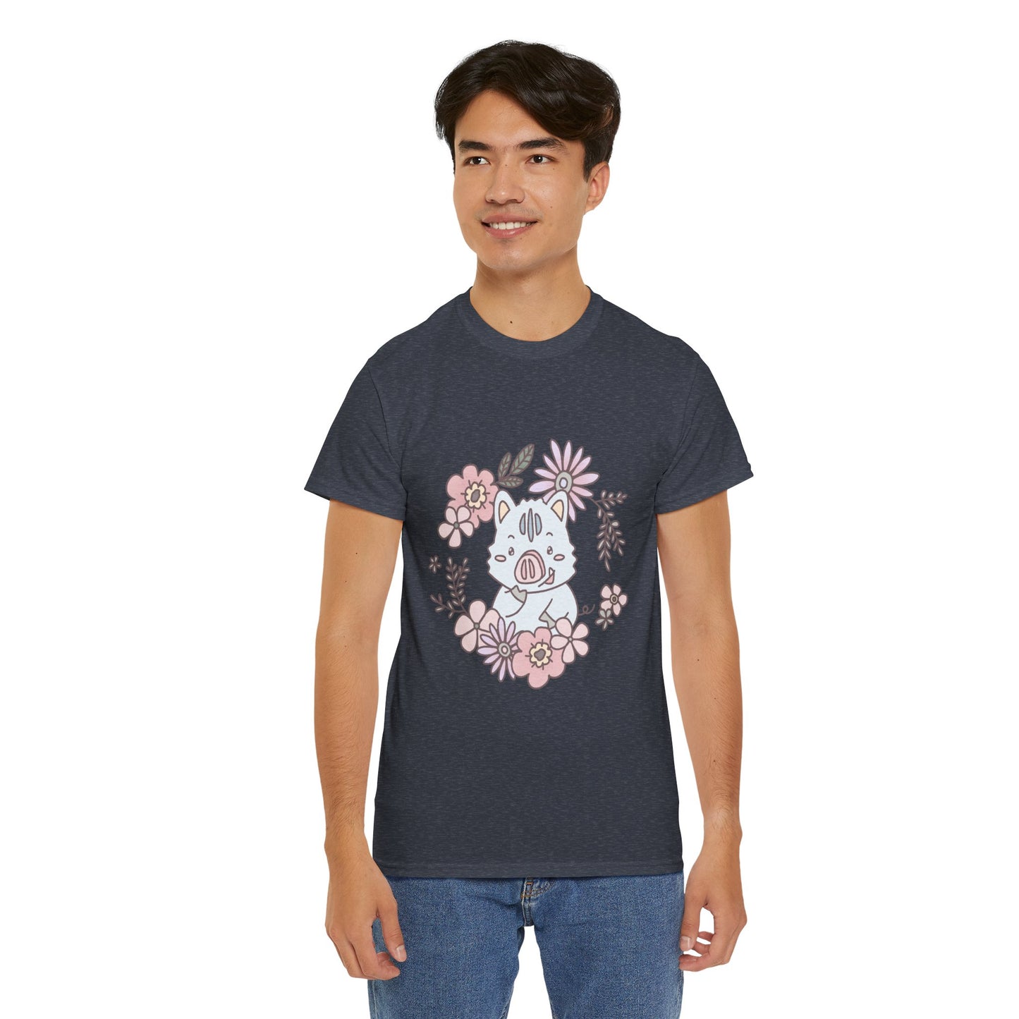 Inocchi's flower unisex shirt from organic cotton (US market)