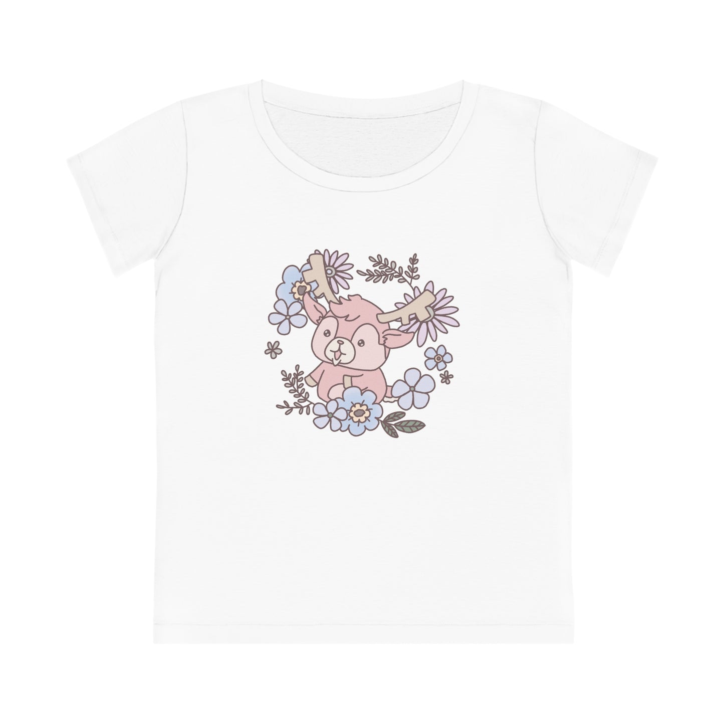 Shikataro's flower women's T-shirt from organic cotton (EU market)