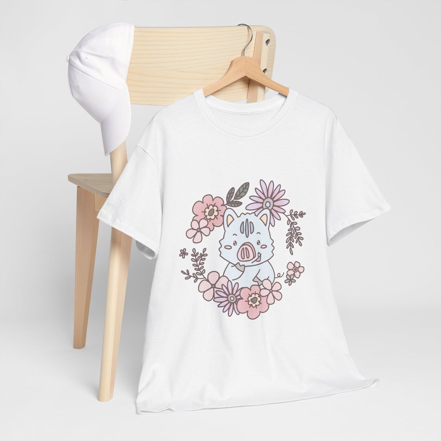 Inocchi's flower unisex shirt from organic cotton (US market)