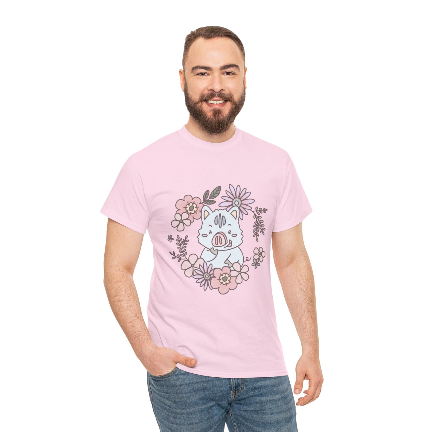 Inocchi's flower unisex shirt from organic cotton (US market)