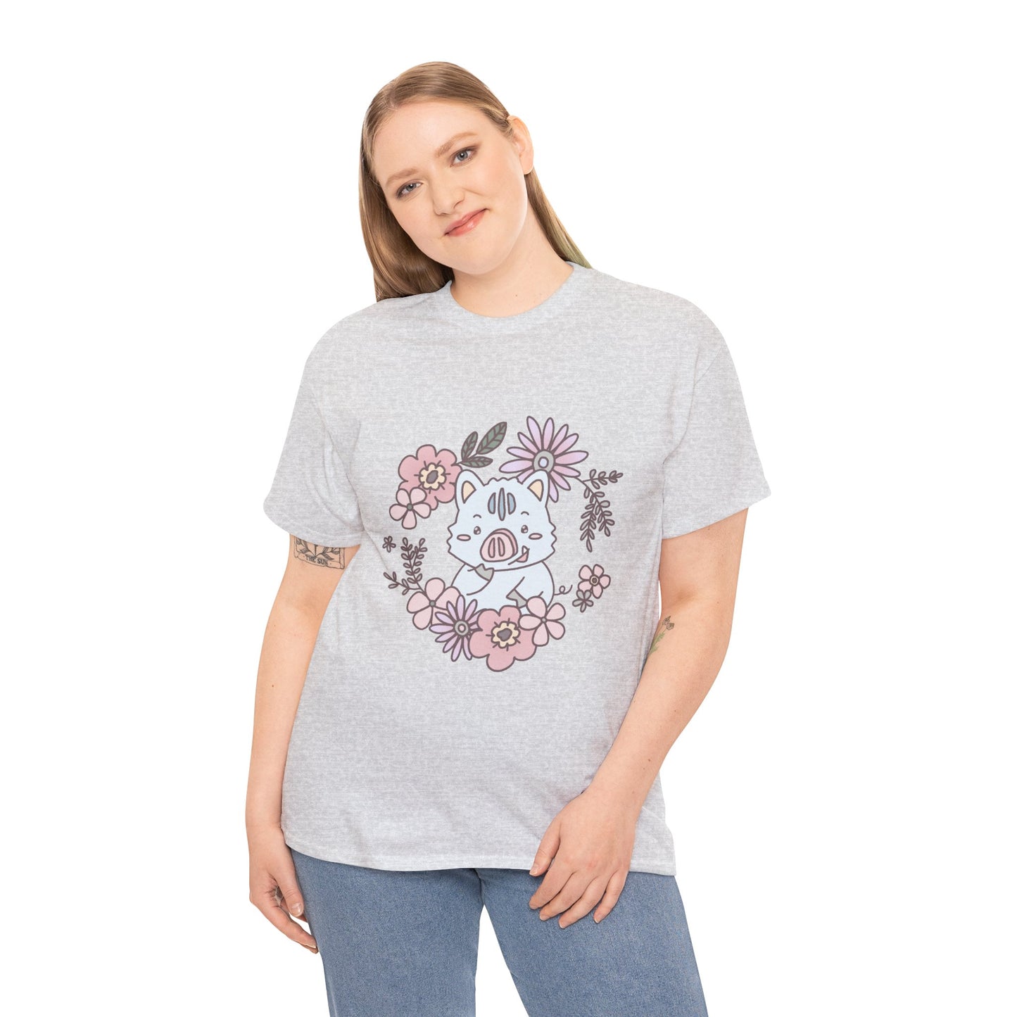 Inocchi's flower unisex shirt from organic cotton (US market)