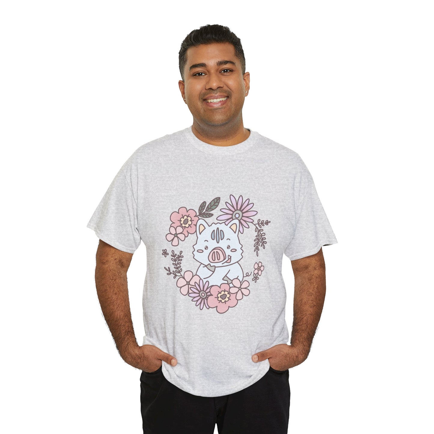 Inocchi's flower unisex shirt from organic cotton (US market)