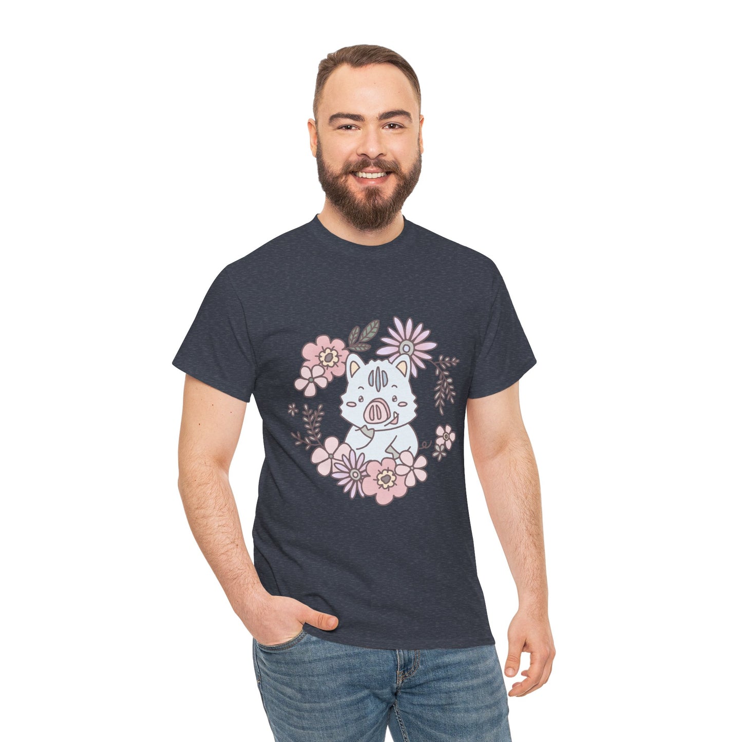 Inocchi's flower unisex shirt from organic cotton (US market)