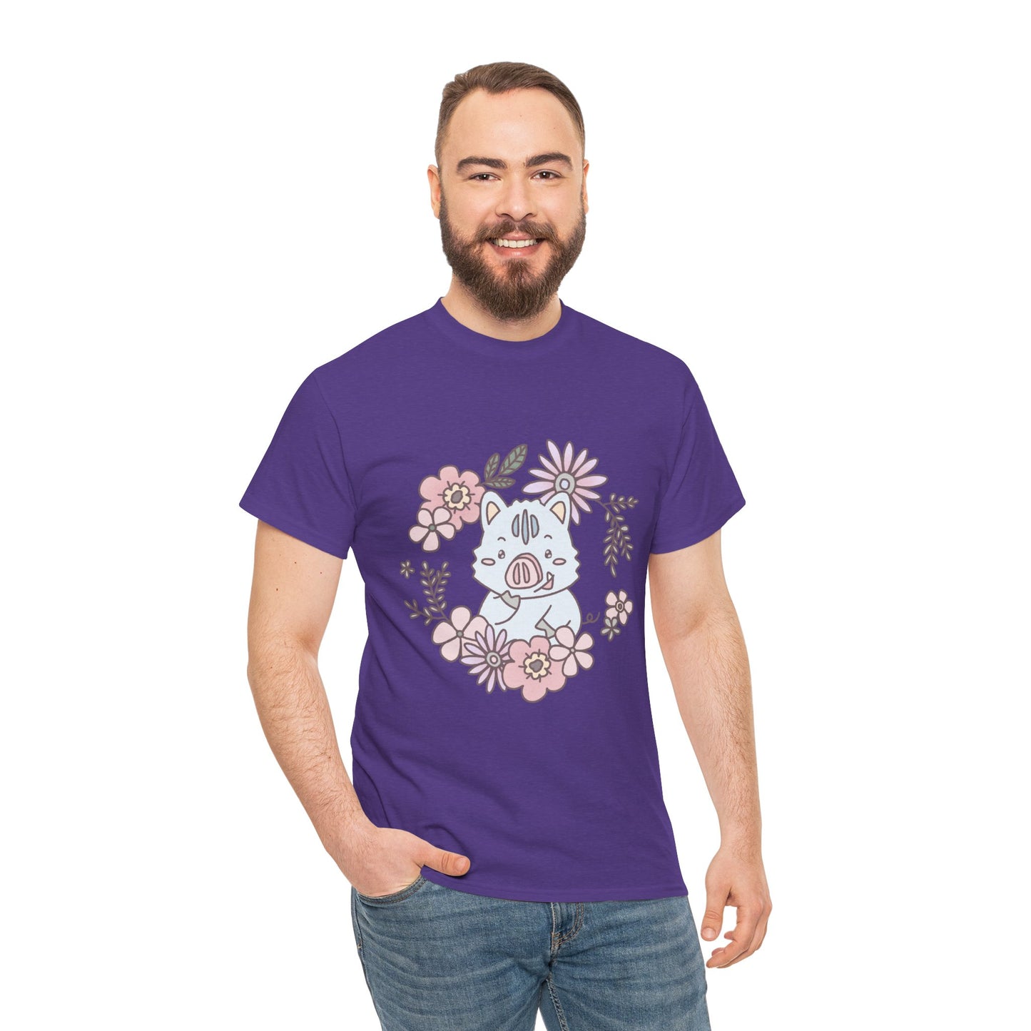 Inocchi's flower unisex shirt from organic cotton (US market)
