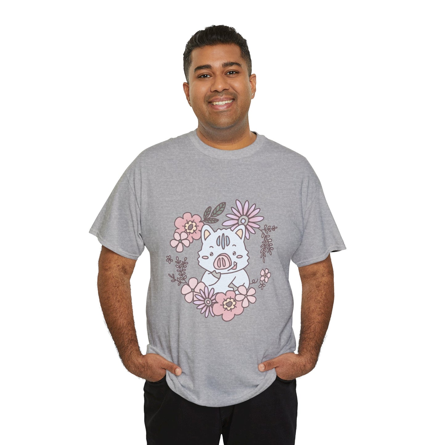 Inocchi's flower unisex shirt from organic cotton (US market)