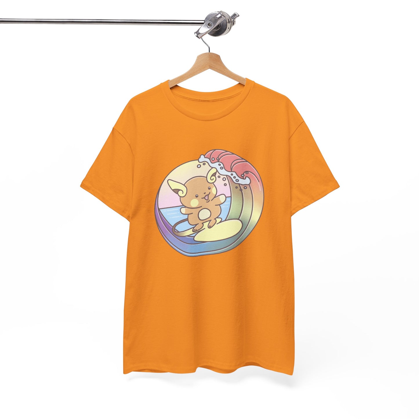 Rainbow surfer unisex shirt from organic cotton (US market)