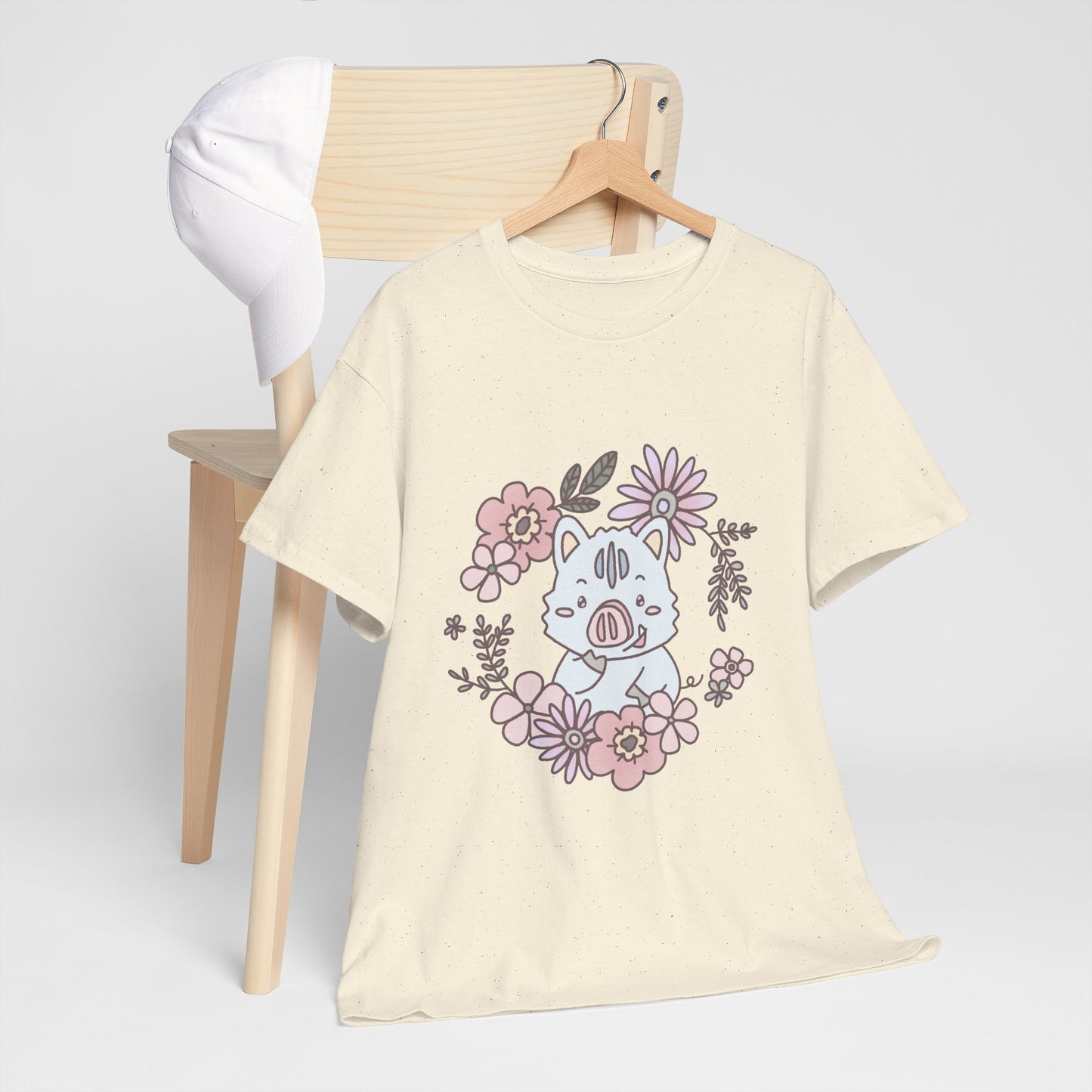 Inocchi's flower unisex shirt from organic cotton (US market)