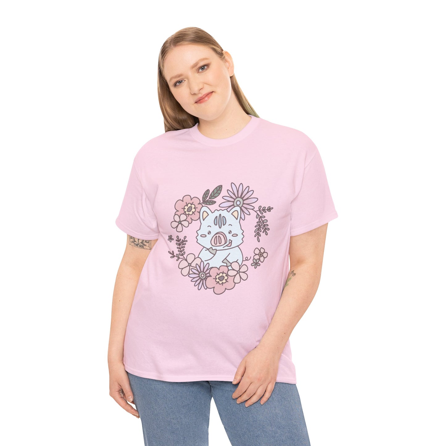 Inocchi's flower unisex shirt from organic cotton (US market)
