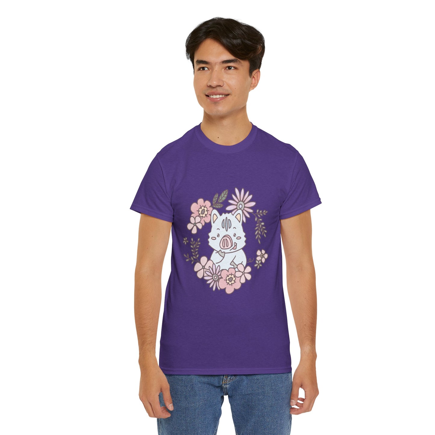 Inocchi's flower unisex shirt from organic cotton (US market)