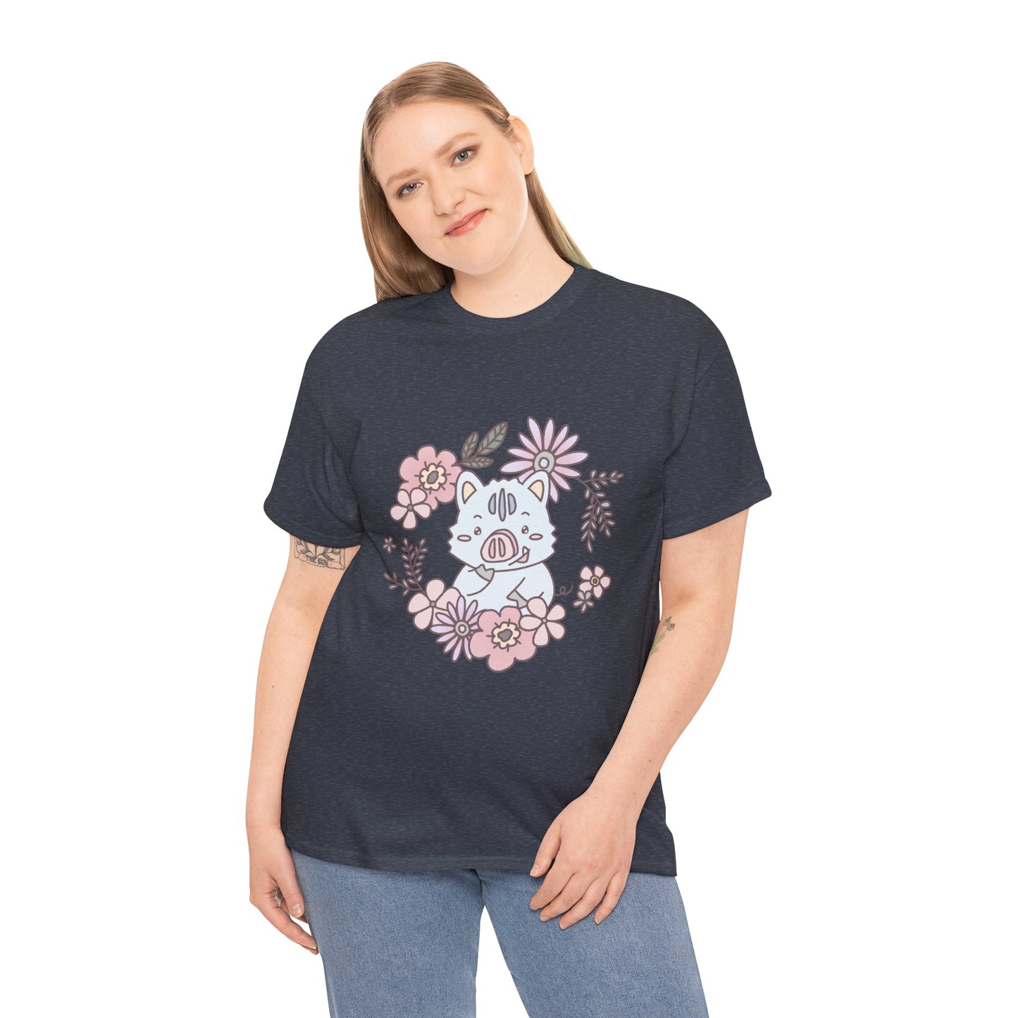 Inocchi's flower unisex shirt from organic cotton (US market)