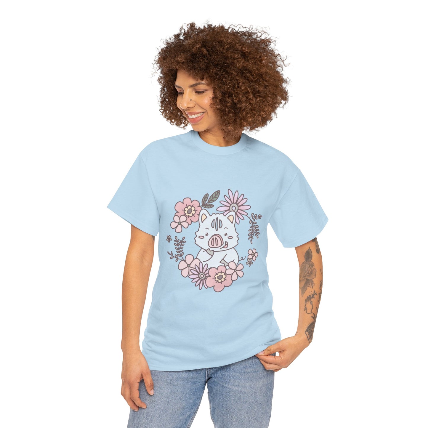 Inocchi's flower unisex shirt from organic cotton (US market)