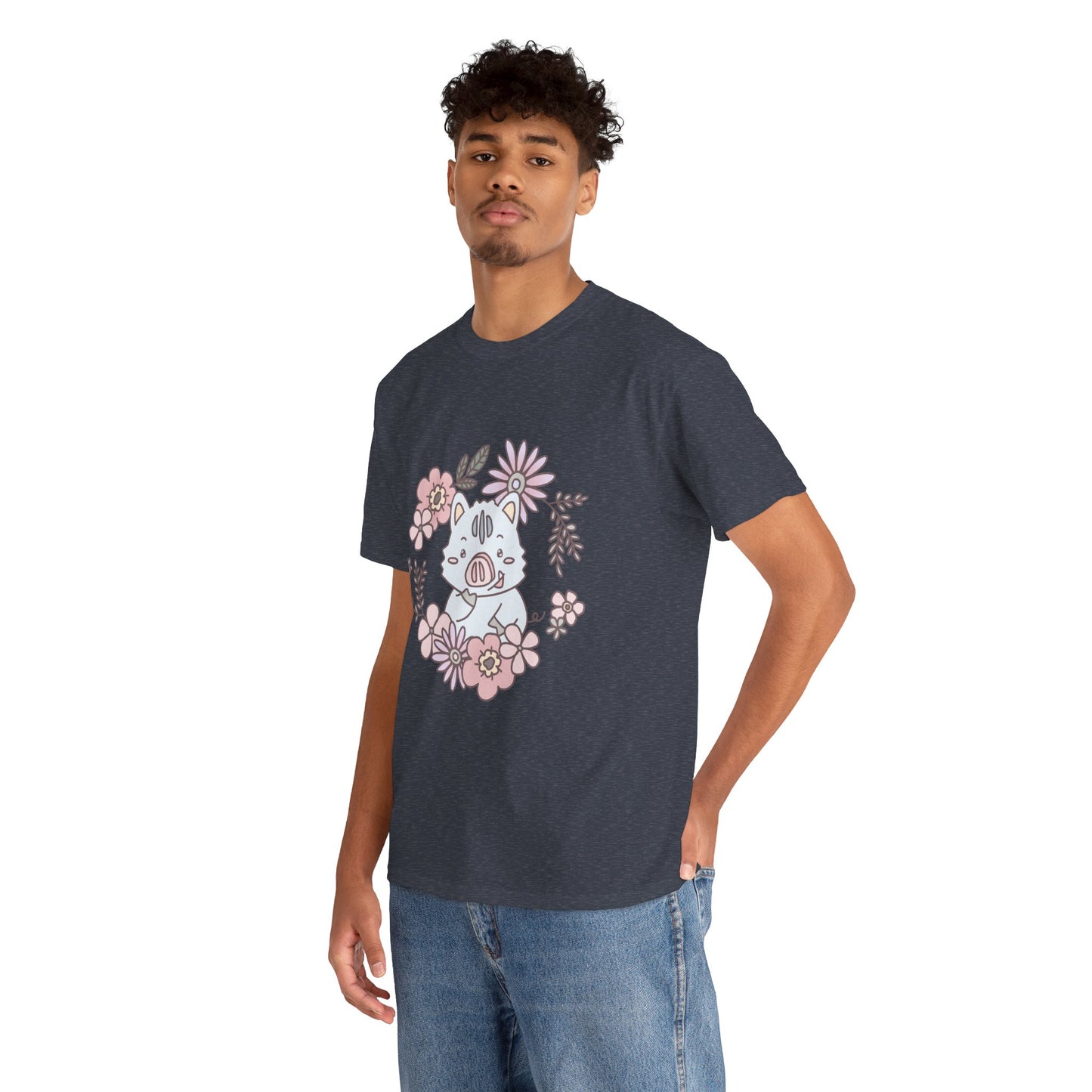 Inocchi's flower unisex shirt from organic cotton (US market)