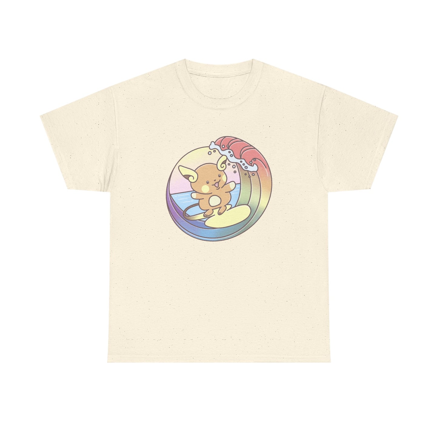 Rainbow surfer unisex shirt from organic cotton (US market)