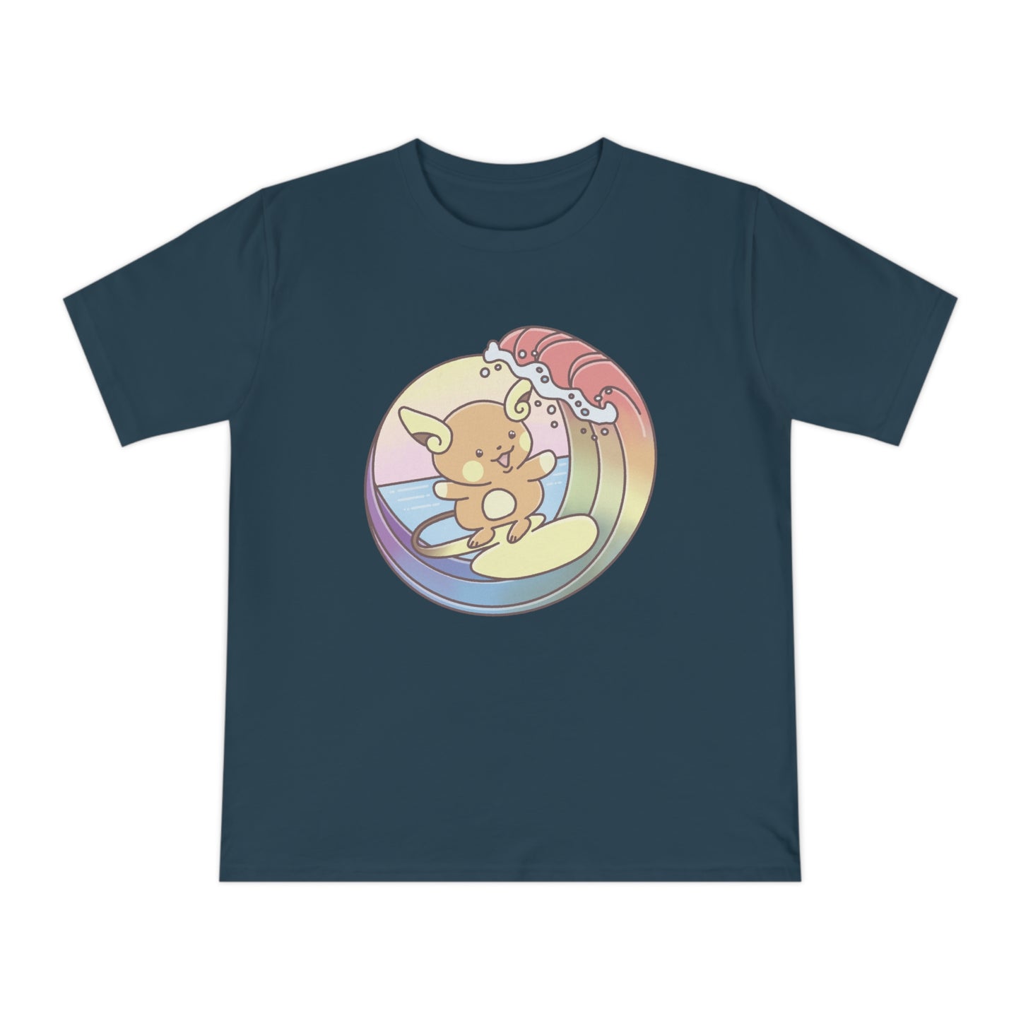 Rainbow surfer unisex shirt from organic cotton (EU market)