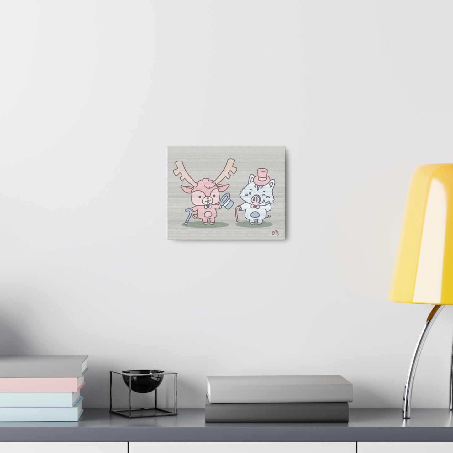 Shikataro and Inocchi festive art canvas (US market)
