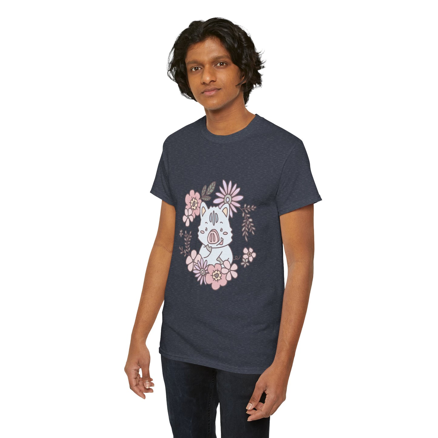 Inocchi's flower unisex shirt from organic cotton (US market)