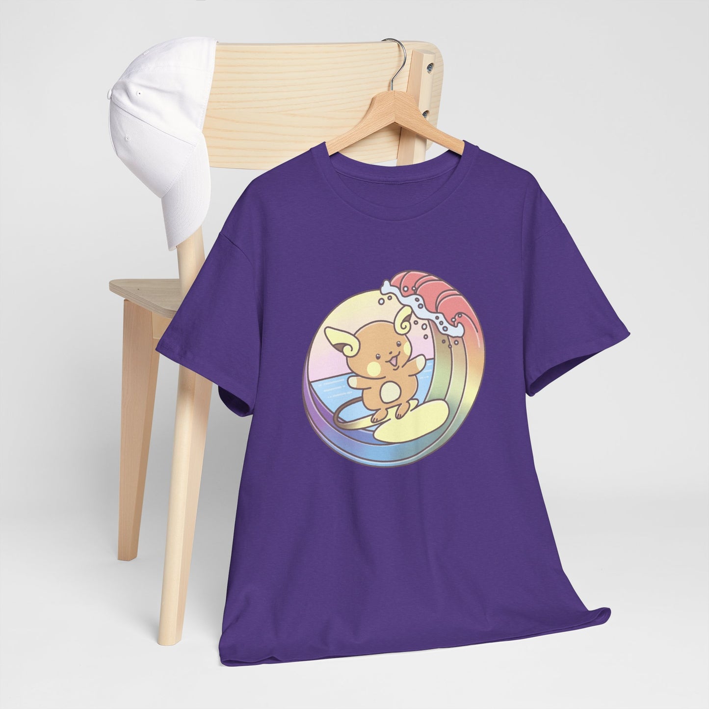 Rainbow surfer unisex shirt from organic cotton (US market)