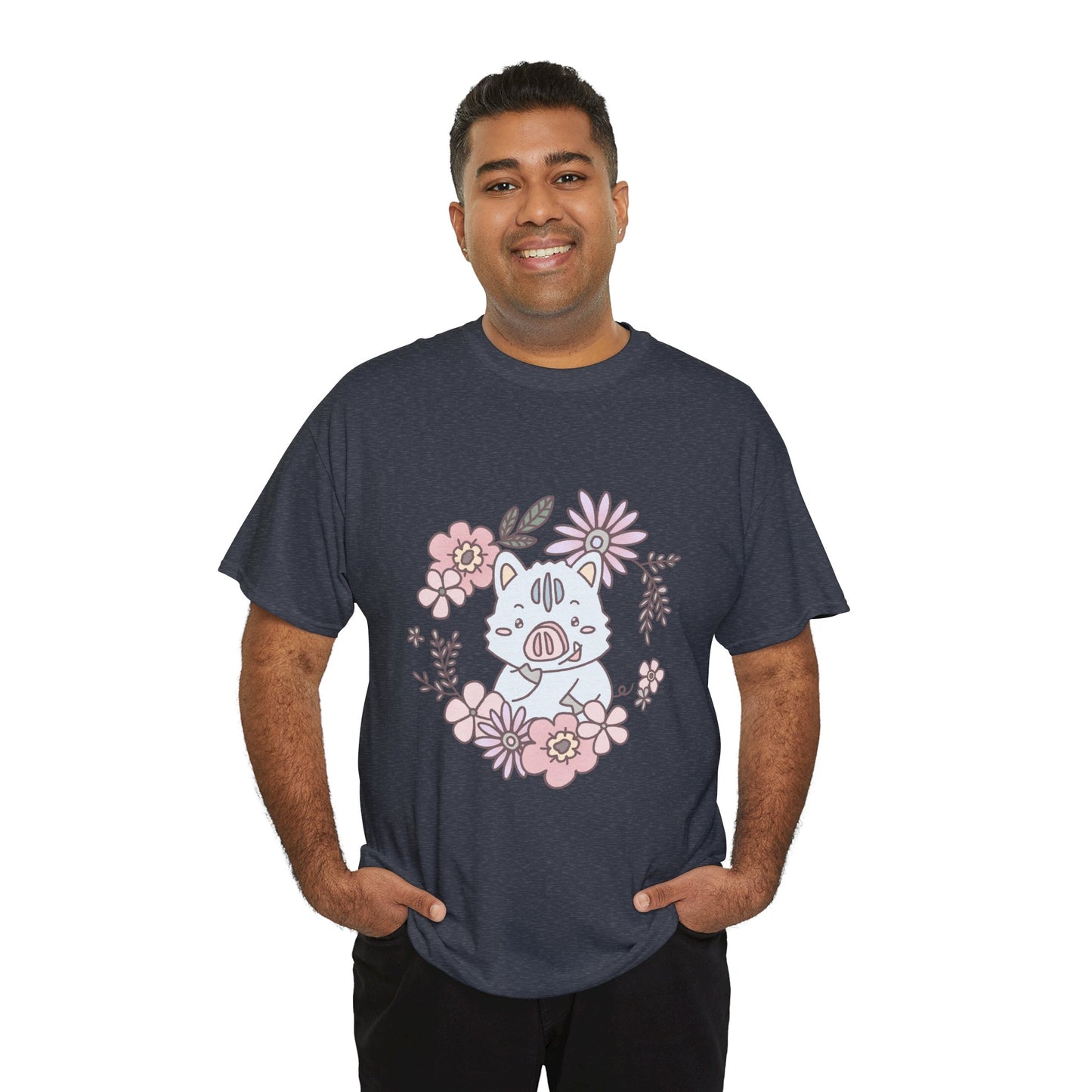 Inocchi's flower unisex shirt from organic cotton (US market)