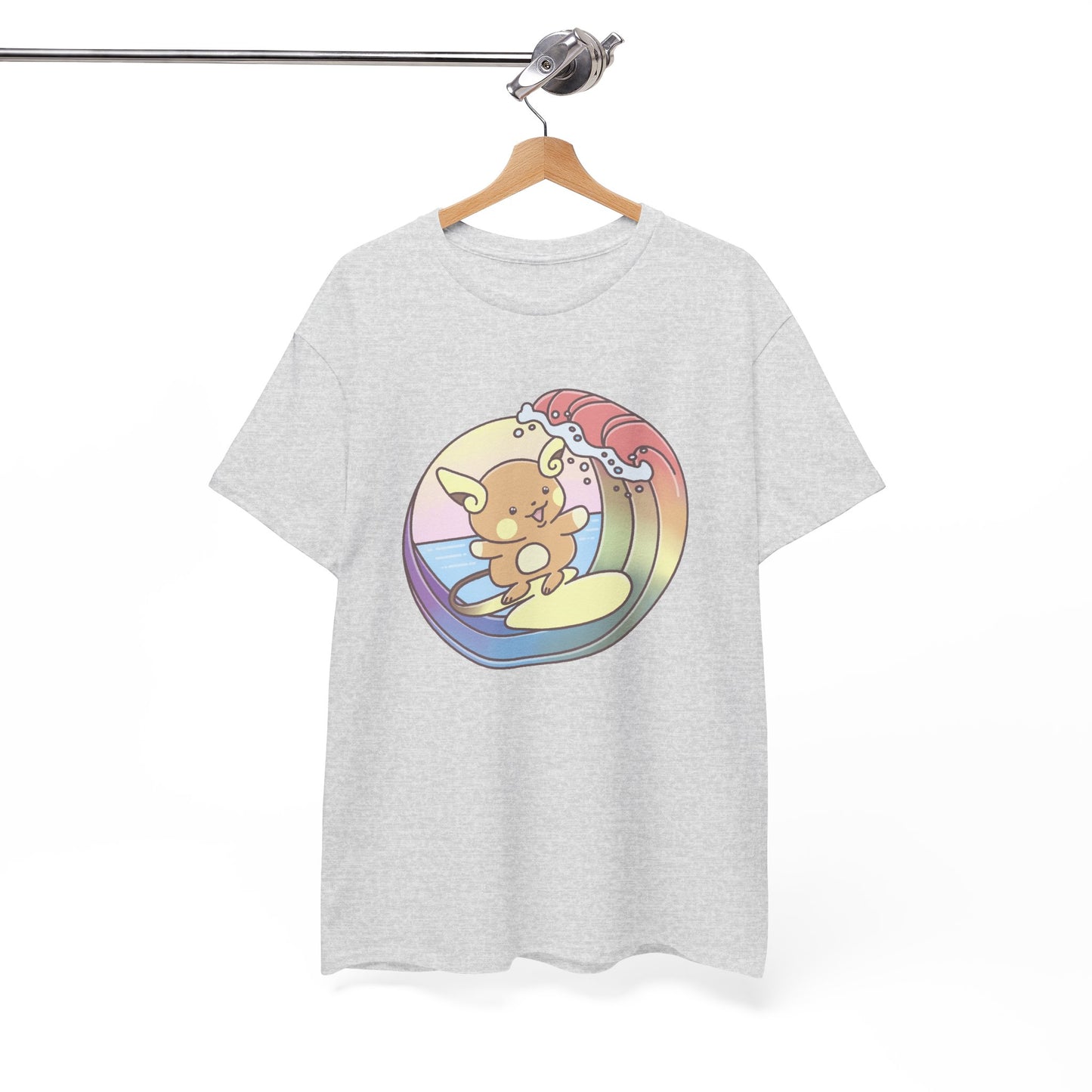 Rainbow surfer unisex shirt from organic cotton (US market)