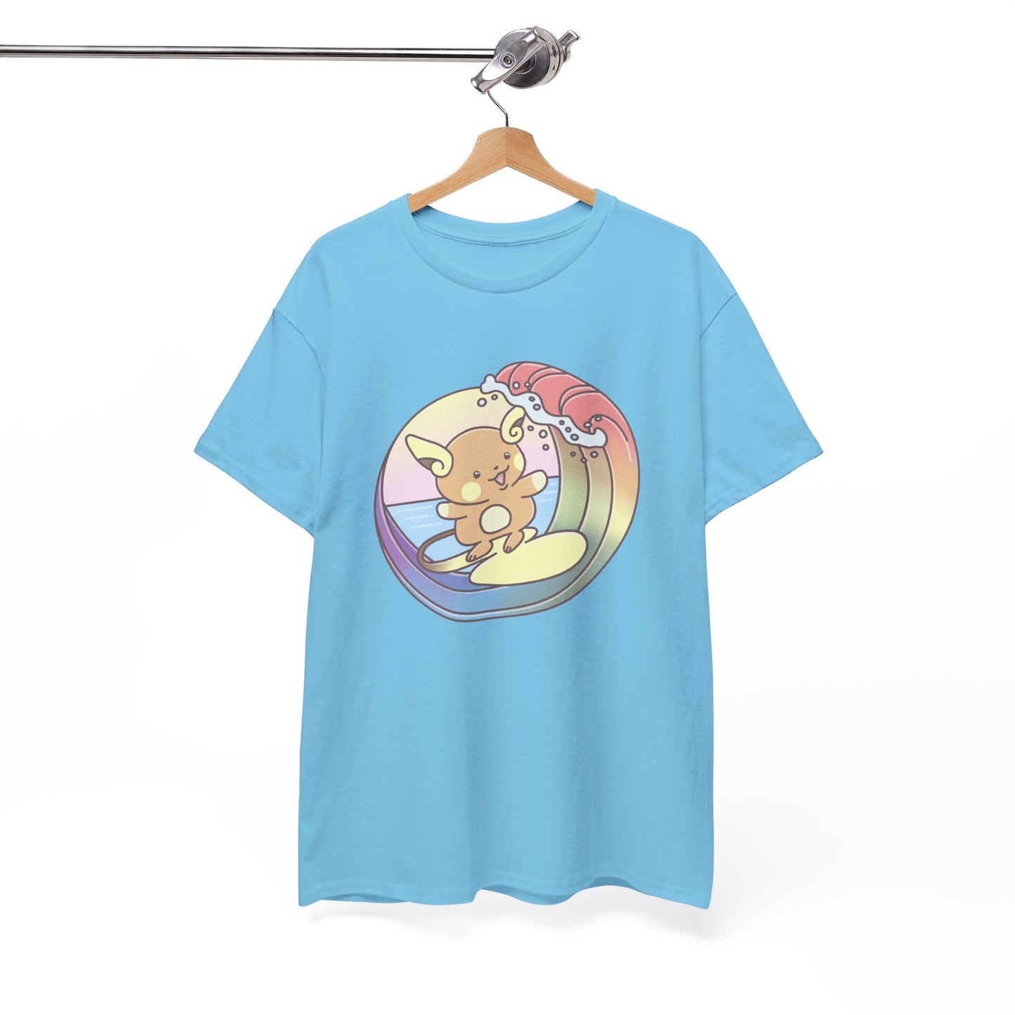 Rainbow surfer unisex shirt from organic cotton (US market)