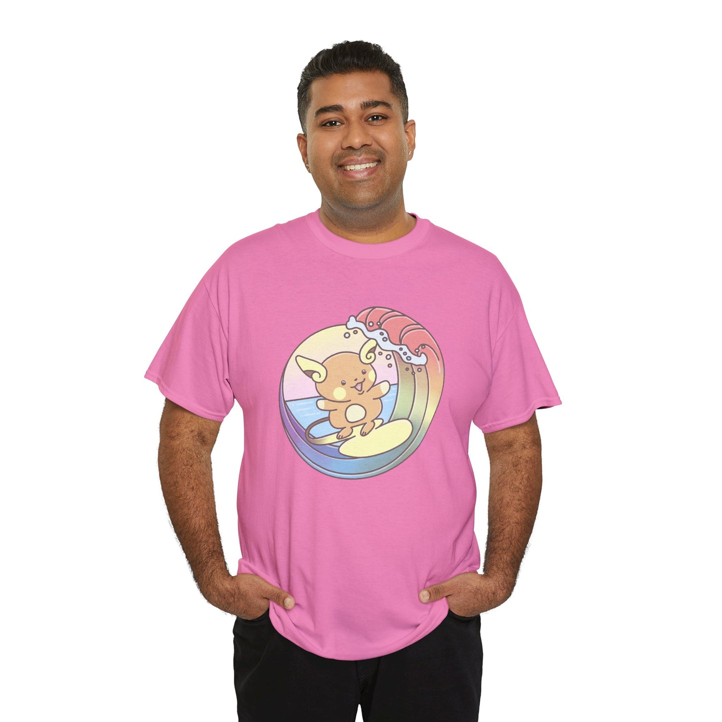 Rainbow surfer unisex shirt from organic cotton (US market)
