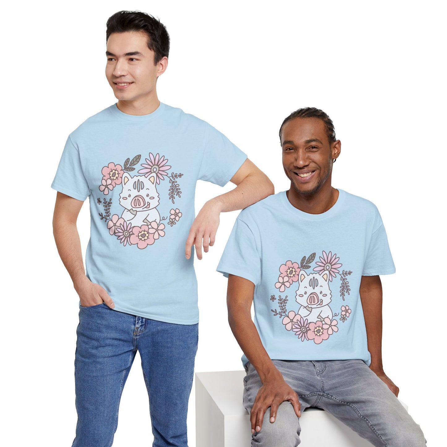 Inocchi's flower unisex shirt from organic cotton (US market)