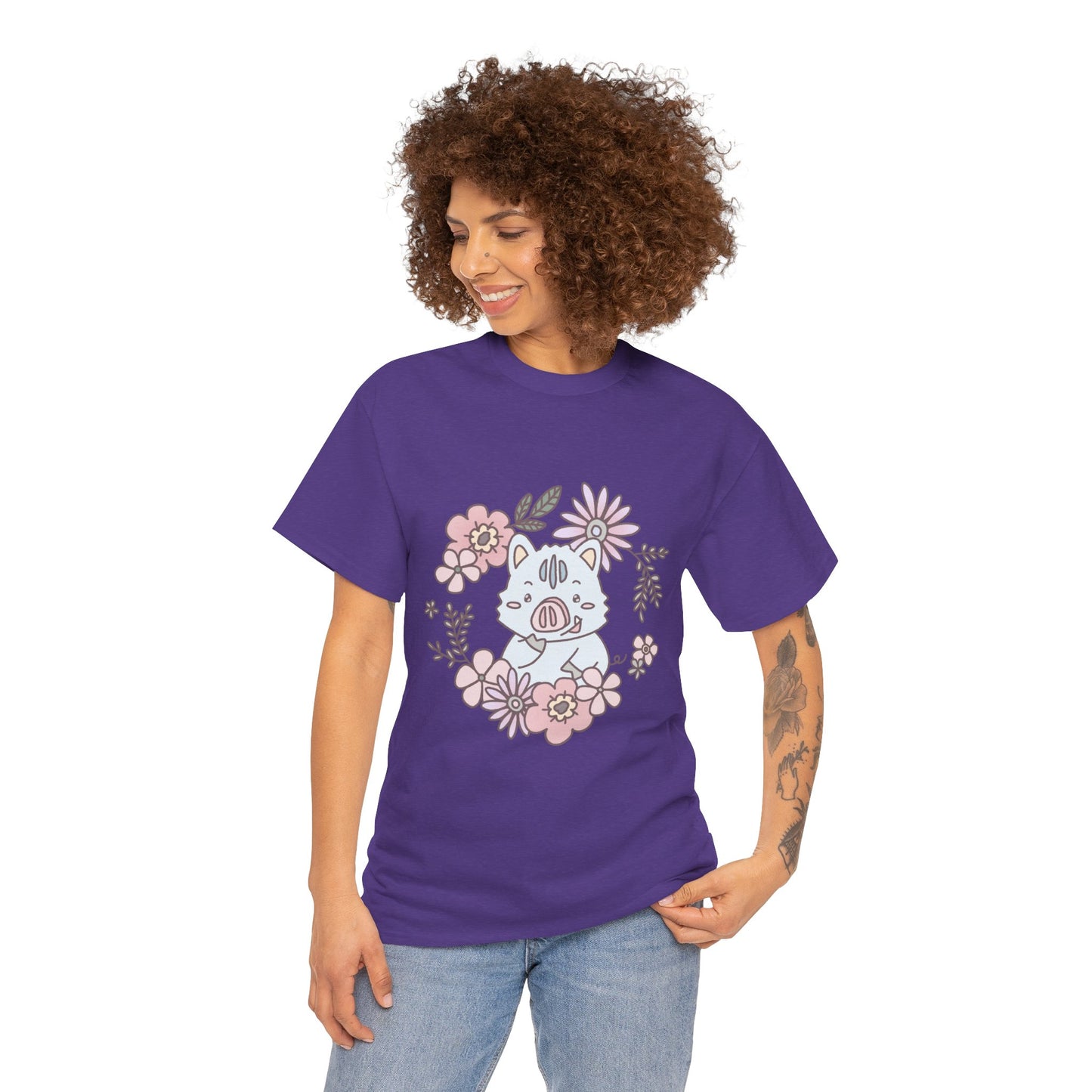 Inocchi's flower unisex shirt from organic cotton (US market)