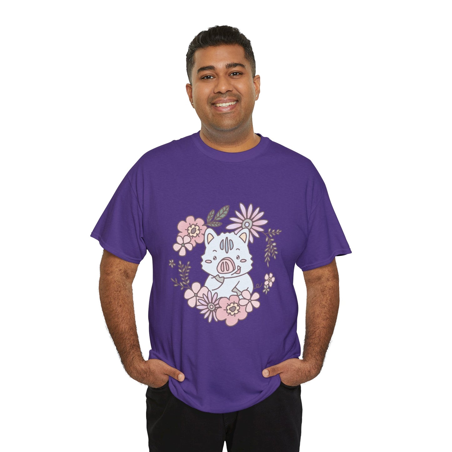 Inocchi's flower unisex shirt from organic cotton (US market)
