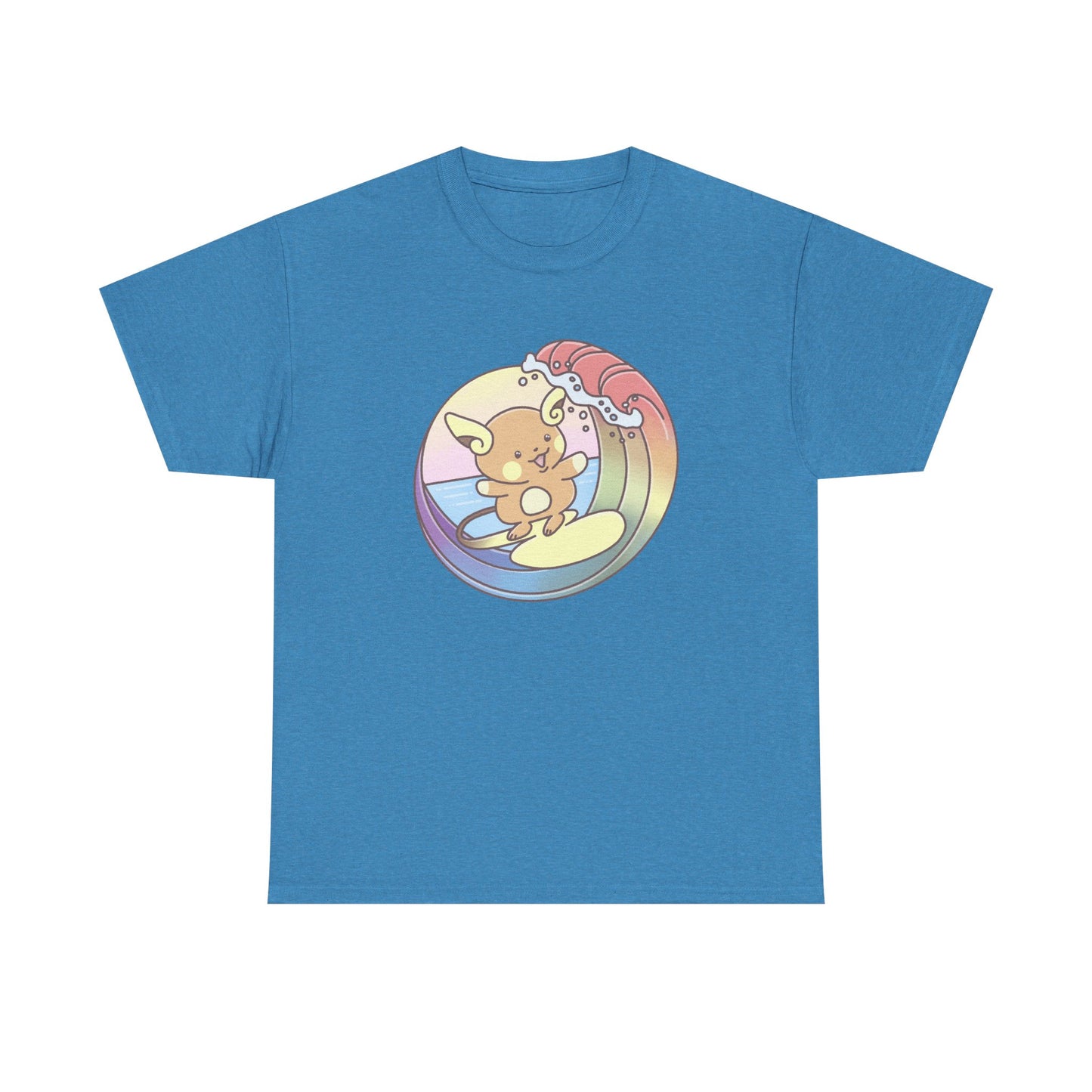 Rainbow surfer unisex shirt from organic cotton (US market)